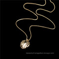 Shangjie OEM Collier Hawaiian 18K Gold Collier Real Gold plaqued Monstera Leaf Pendant femme Hawaiian Jewelry Hawaiian